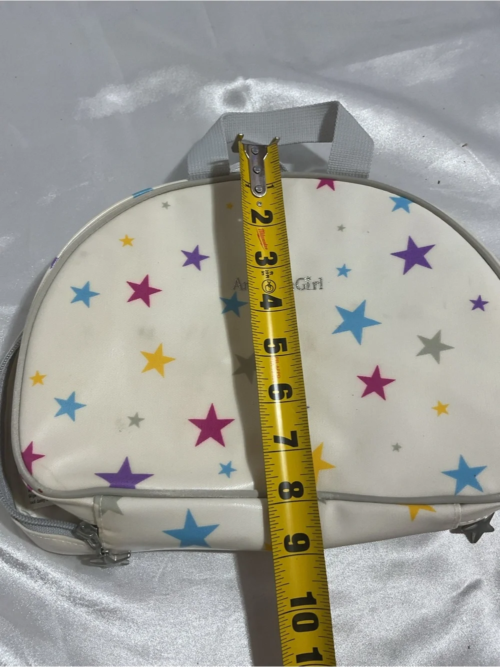 American Girl Star Print Cosmetic Bag in White